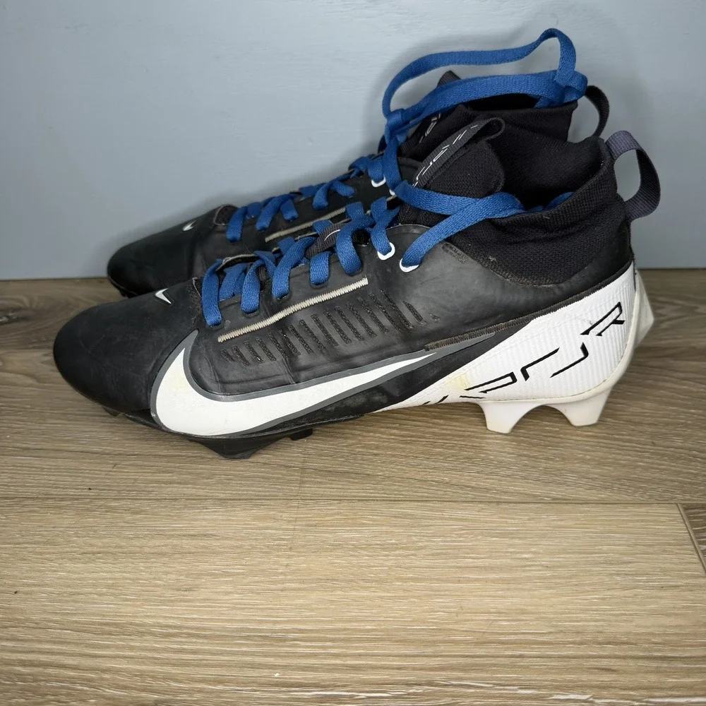 Nike Vapor Edge Pro 360 2 Football Cleats Black White DA5456-001 Panda Sz 10